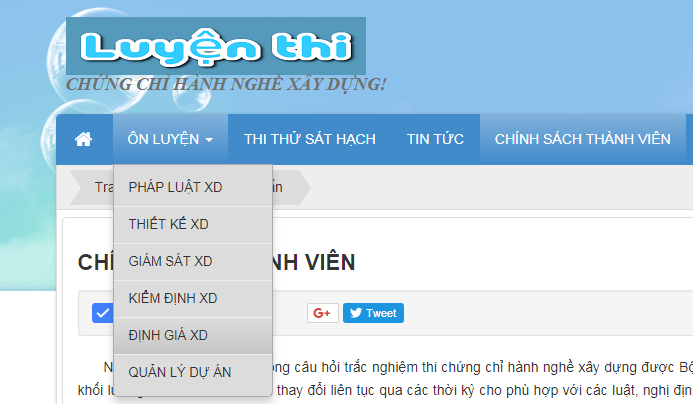 Bộ câu hỏi trắc nghiệm phục vụ sát hạch cấp chứng chỉ hành nghề hoạt động xây dựng  