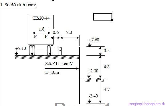 Bản tính cọc ván thép  