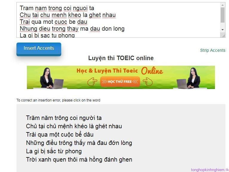 Công cụ tự thêm dấu tiếng Việt   Công cụ tự thêm dấu tiếng Việt