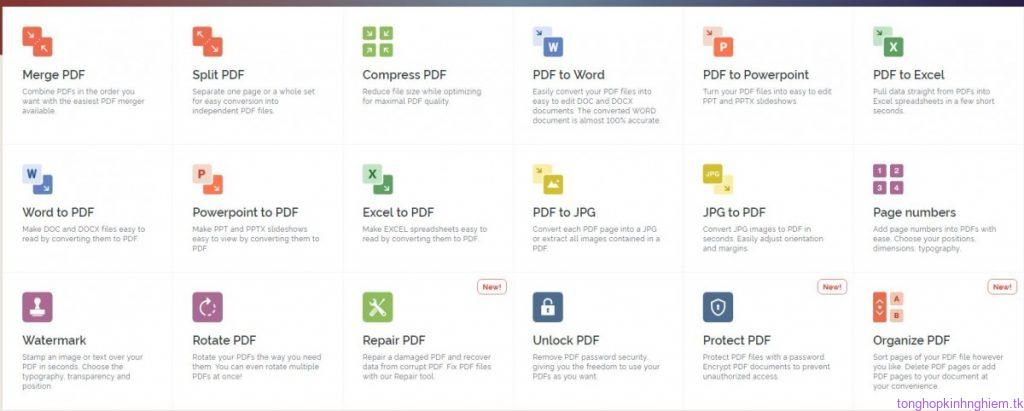 Thao tác đa năng với file PDF không cần phần mềm  