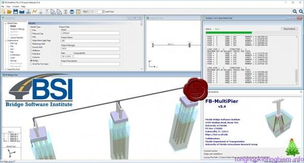 Phần mềm tính mố trụ cầu FB-MultiPier - V5  