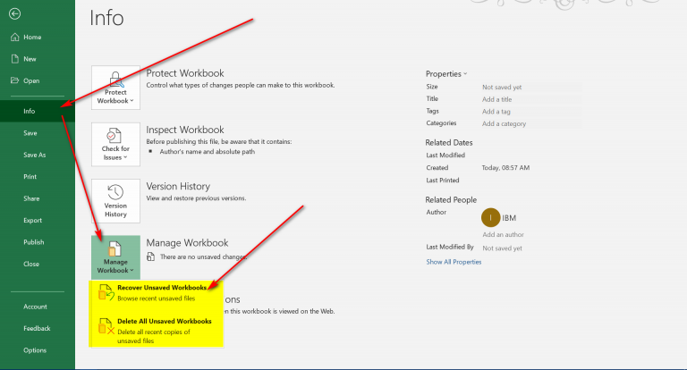 Khôi phục file excel khi bị tắt đột ngột  