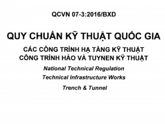 QCVN 07 3 2016/BXD : Công trình hào và tuynen kỹ thuật  