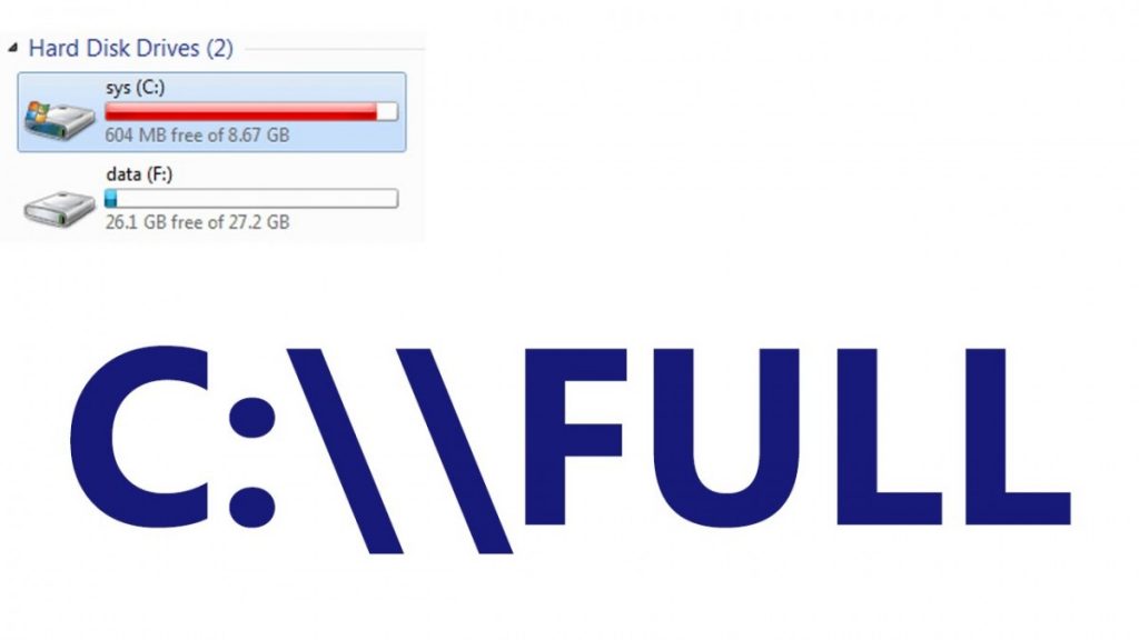 Cách xử lý khi ổ C máy tính bị đầy  