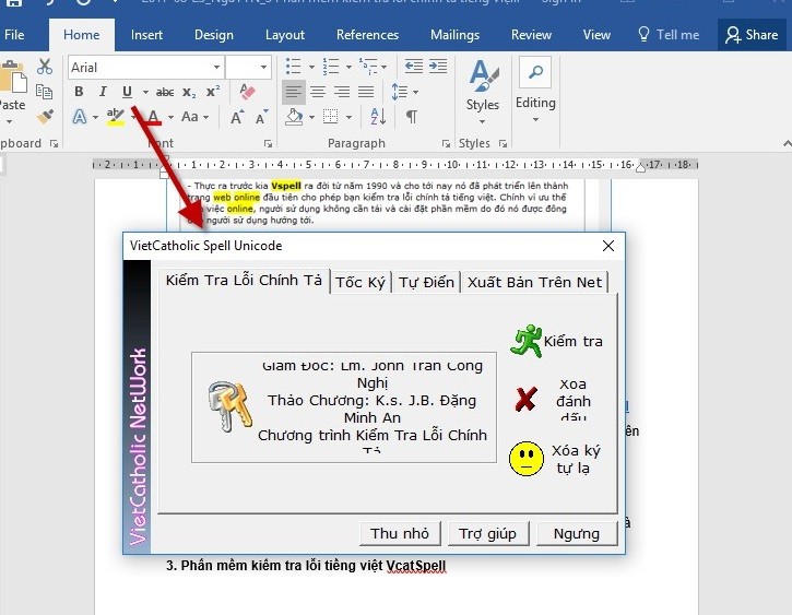 Phần mềm kiểm tra lỗi chính tả tiếng việt VcatSpell  