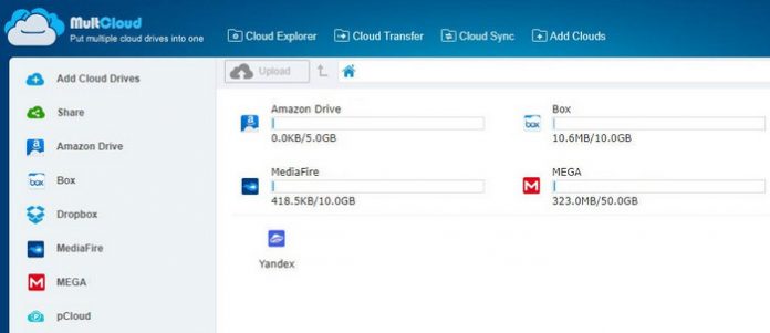 MultCloud - quản lý nhiều dịch vụ lưu trữ đám mây  