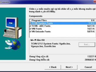 Hướng dẫn cách cài đặt hiển thị theo font TCVN trong window  