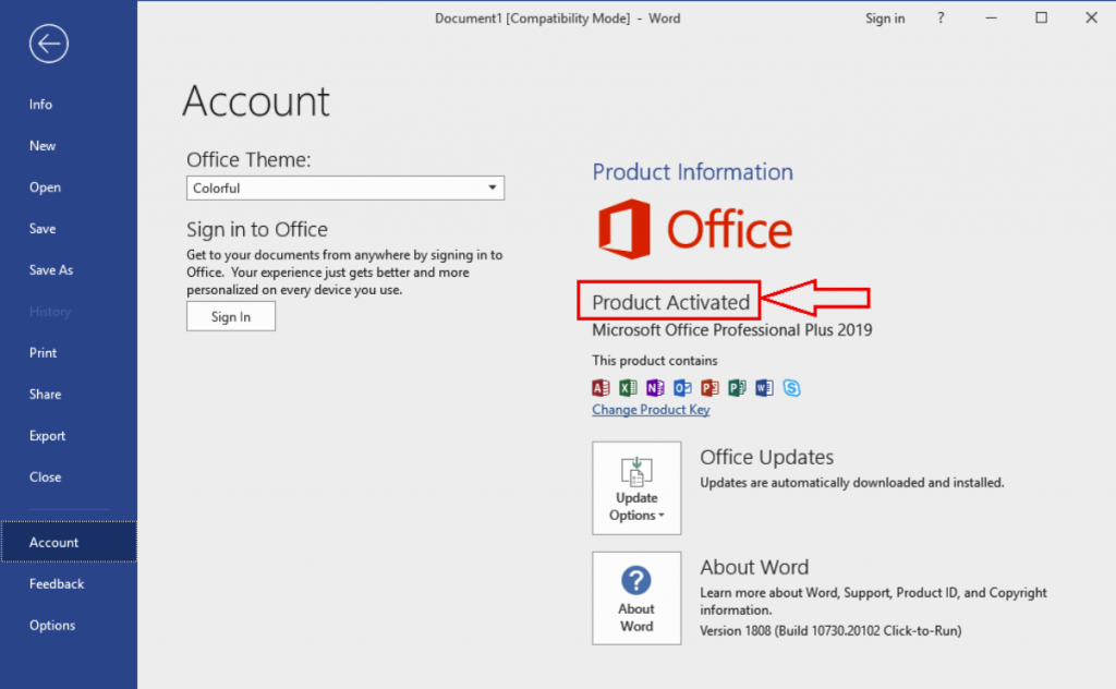 Công cụ kích hoạt Office 2019 bản quyền   Công cụ kích hoạt Office 2019 bản quyền
