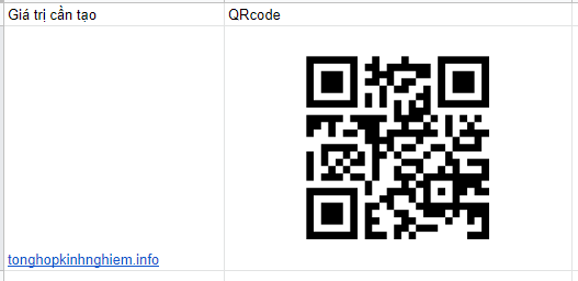 Cách tự tạo QRcode bằng google sheet  
