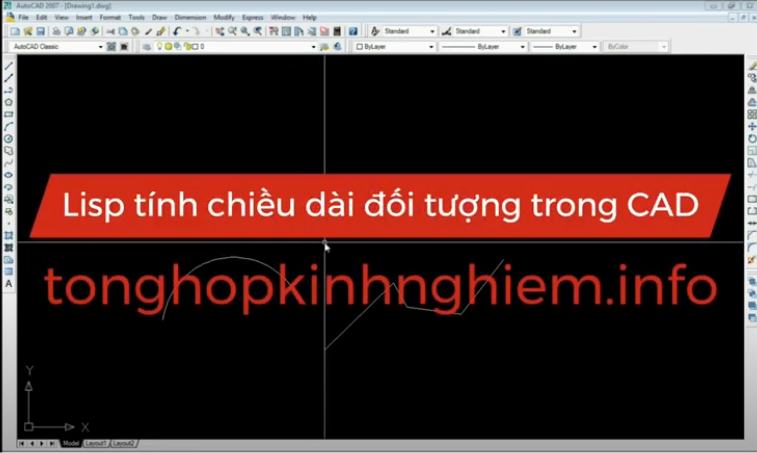 Lisp tính chiều dài đối tượng trong CAD  