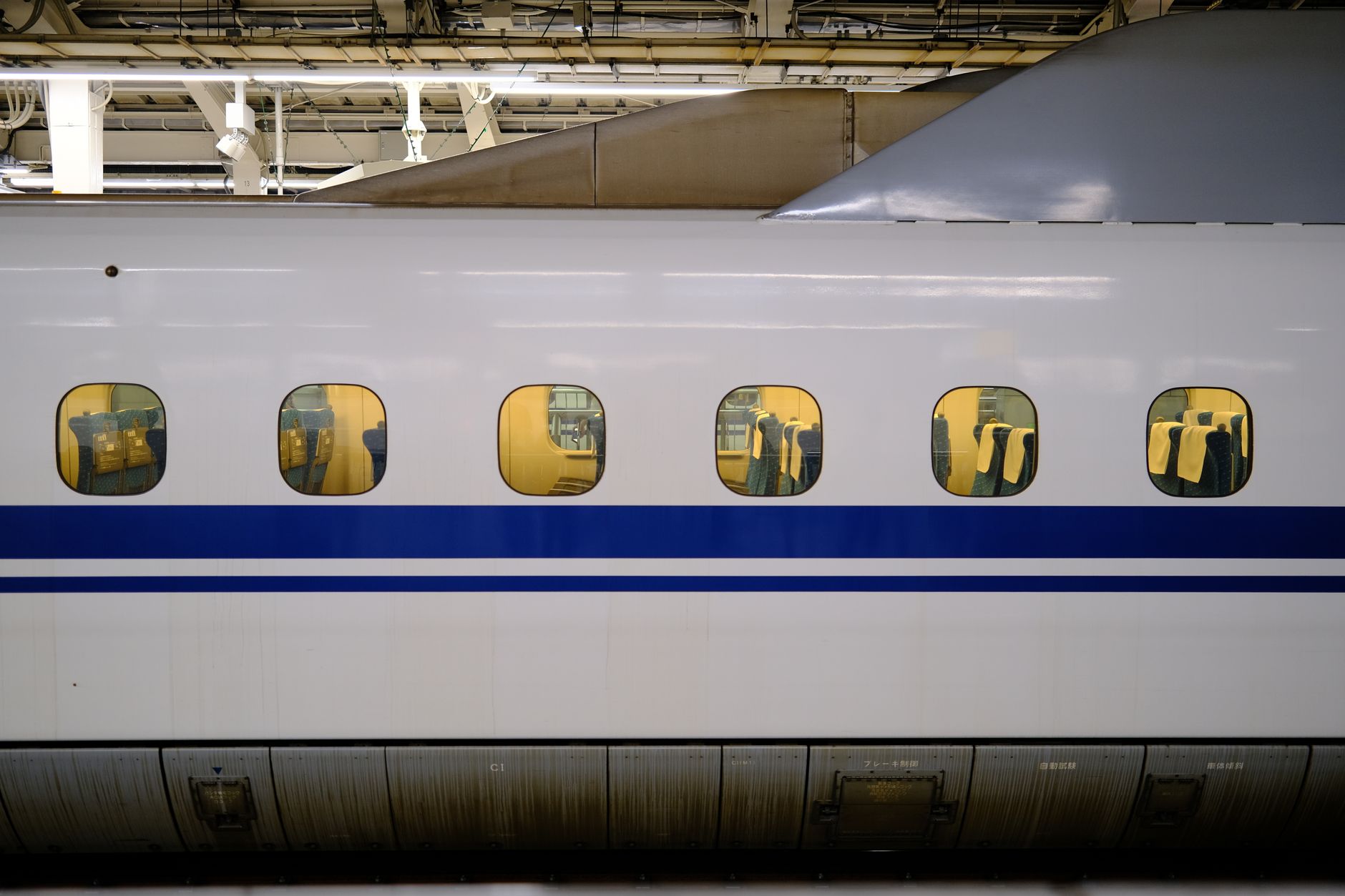 Shinkansen bullet train Japan 1964 vintage