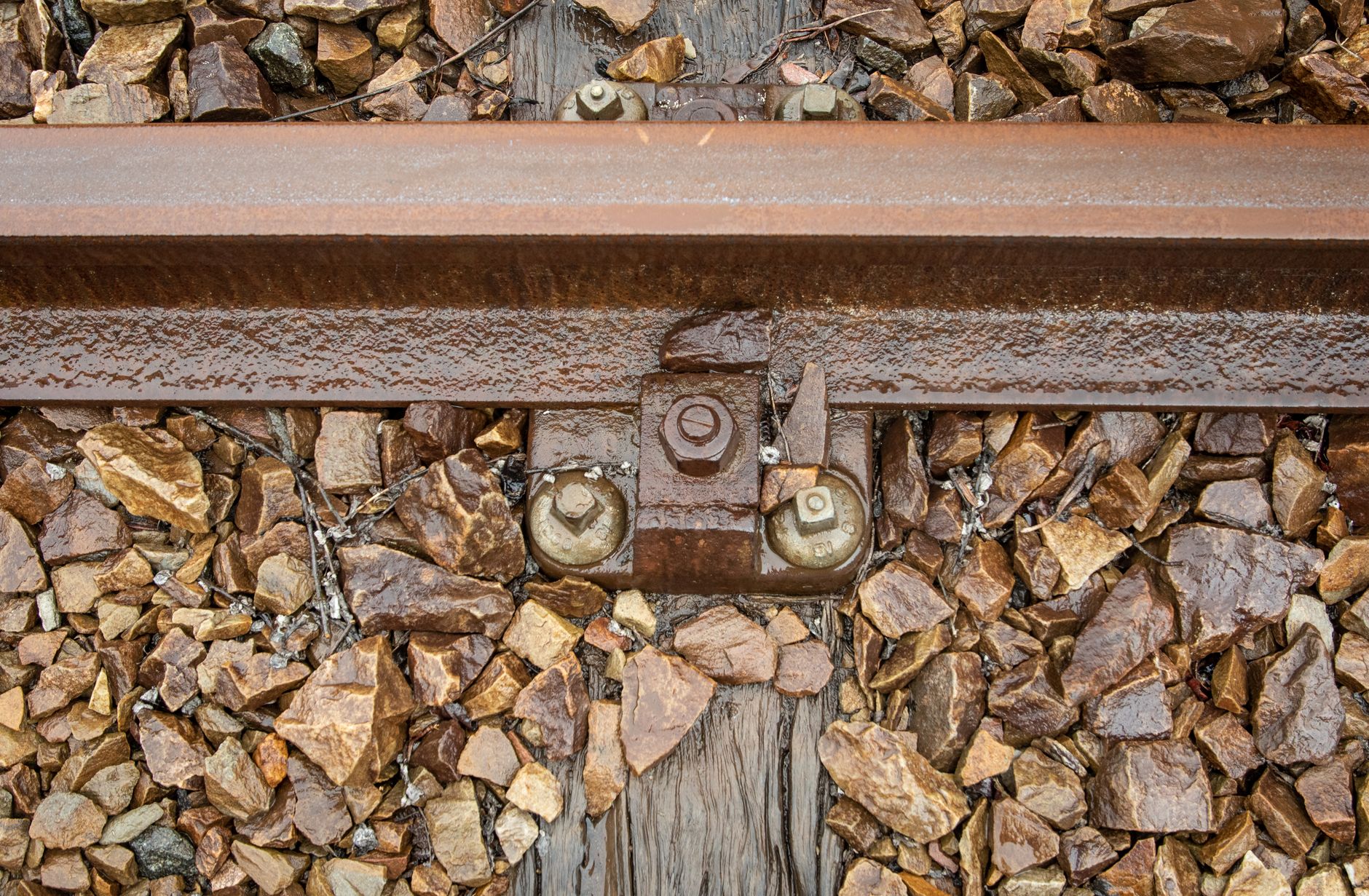 ballastless track rail bed close up steel reinforcement