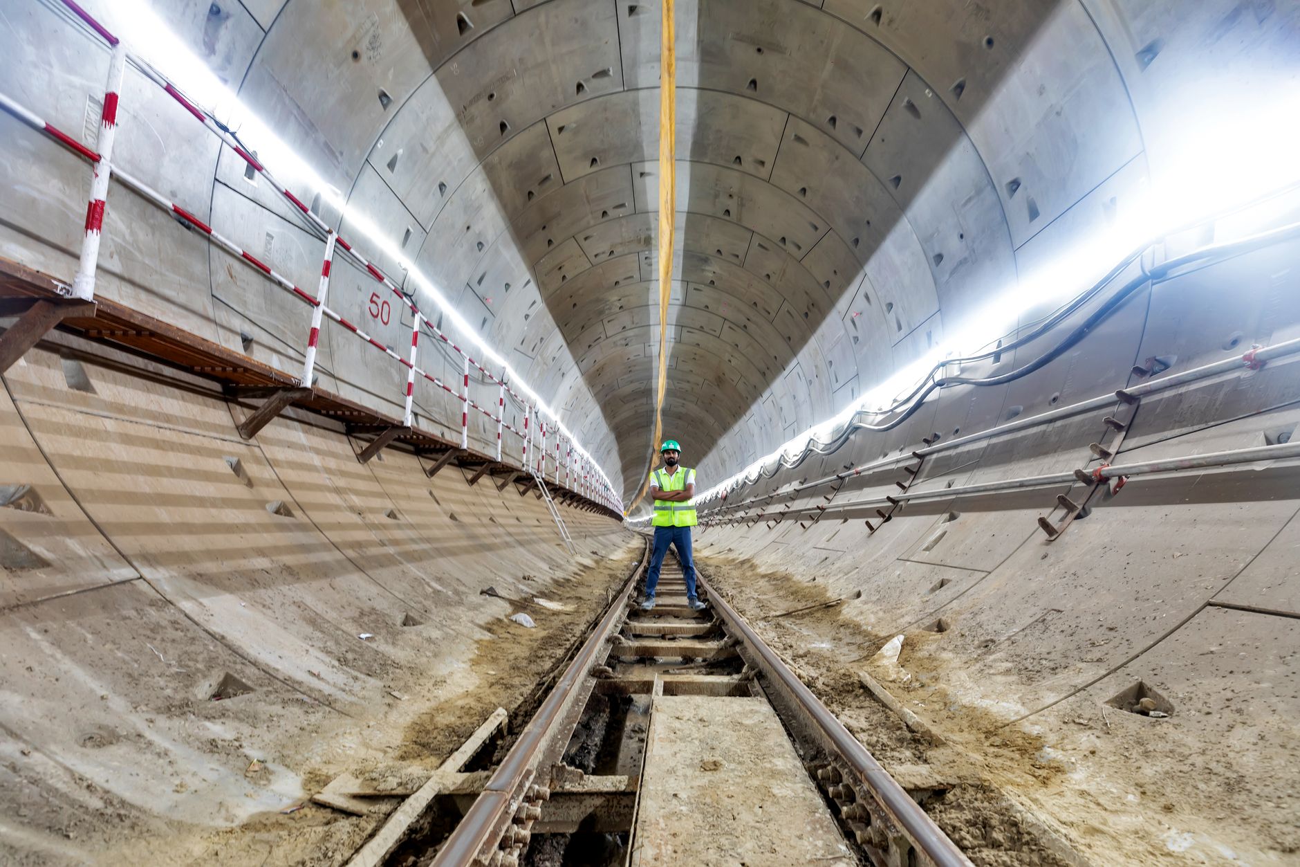 metro construction site urban railway infrastructure